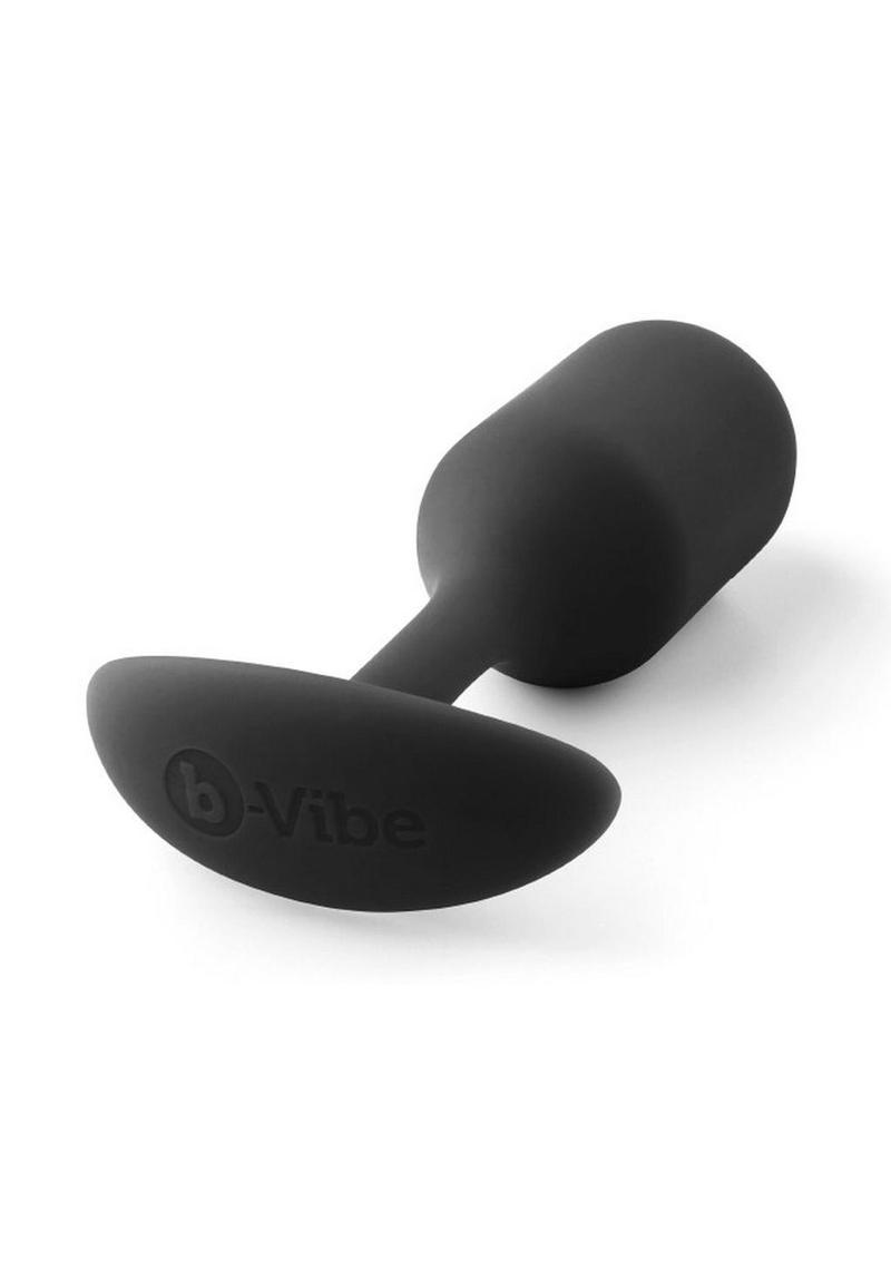 B-Vibe Snug Plug 2 Silicone Weighted Anal Plug - Black