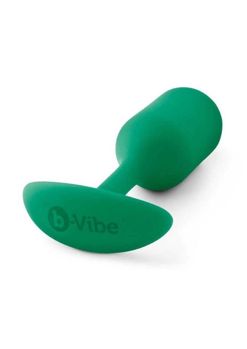 B-Vibe Snug Plug 2 Silicone Weighted Anal Plug - Green