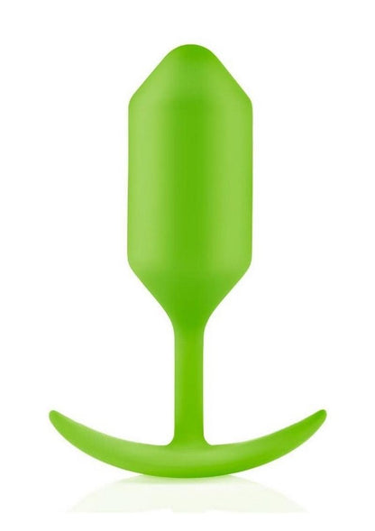 B-Vibe Snug Plug 3 Silicone Weighted Anal Plug - Green/Lime