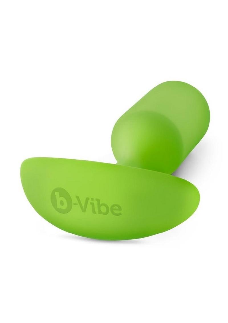 B-Vibe Snug Plug 3 Silicone Weighted Anal Plug - Green/Lime