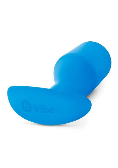 B-Vibe Snug Plug 5 Silicone Weighted Anal Plug - Blue