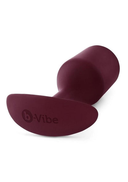 B-Vibe Snug Plug 5 Silicone Weighted Anal Plug - Dark - Red