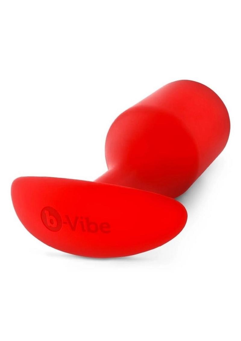 B-Vibe Snug Plug 6 Silicone Weighted Anal Plug - Red