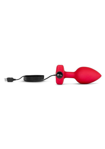 B Vibe Vibrating Heart Shape Jewel Rechargeable Silicone Anal Plug With Remote 2