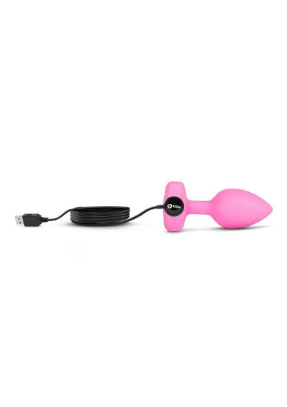 B Vibe Vibrating Heart Shape Jewel Rechargeable Silicone Anal Plug With Remote