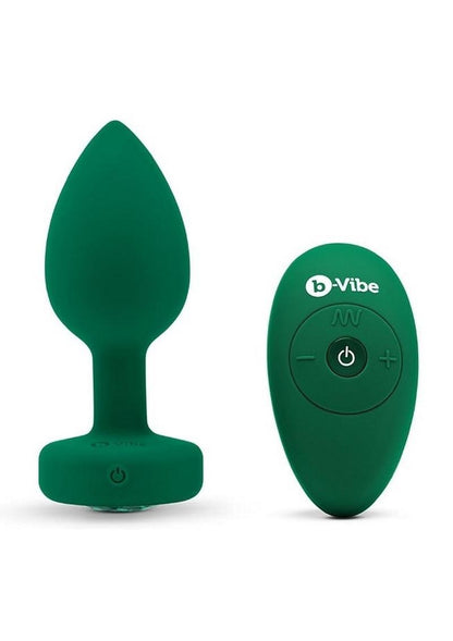 B-Vibe Vibrating Jewel Plug Rechargeable Silicone Anal Plug with Remote