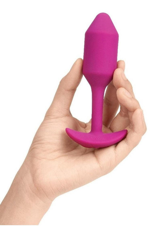 B-Vibe Vibrating Snug Plug 2 Rechargeable Silicone Anal Plug - Red/Rose