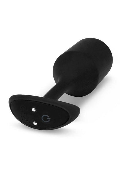 B-Vibe Vibrating Snug Plug 4 Rechargeable Silicone Anal Plug - Black