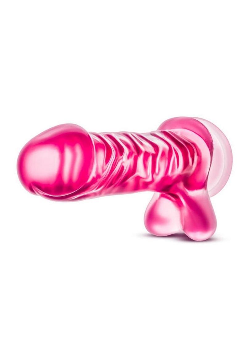 B Yours Basic 8 Dildo with Balls - Pink - 9in