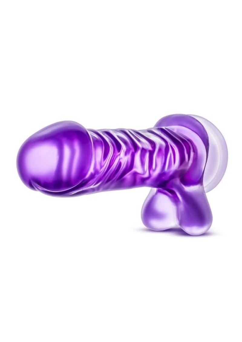 B Yours Basic 8 Dildo with Balls - Purple - 9in