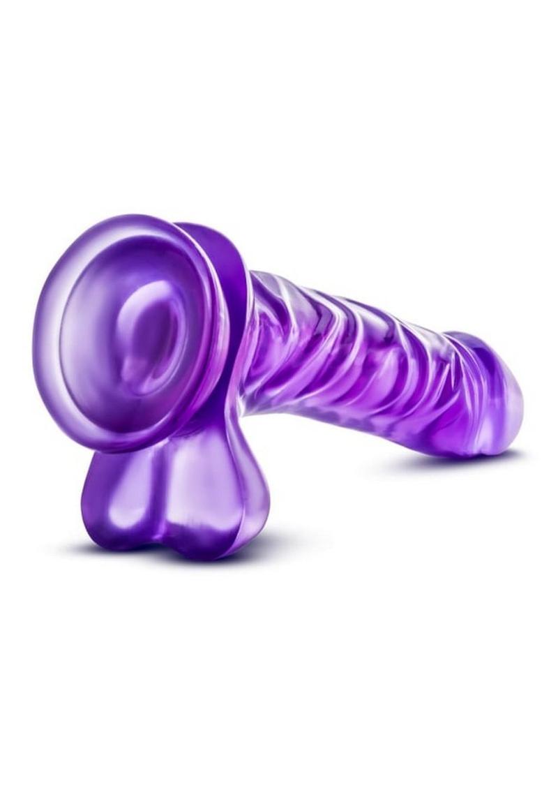 B Yours Basic 8 Dildo with Balls - Purple - 9in