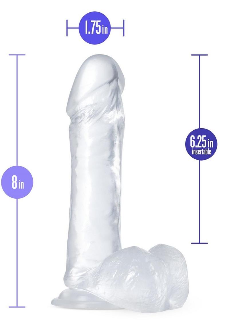 B Yours Diamond Glimmer Dildo - Clear - 8in