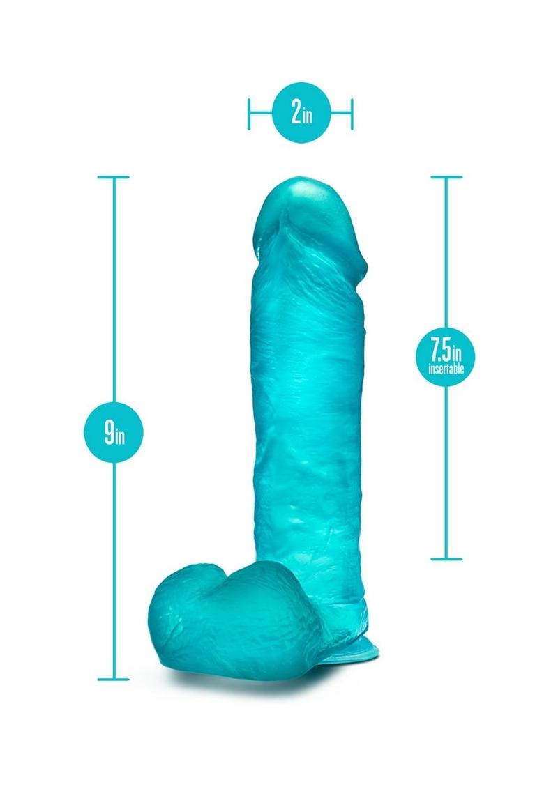 B Yours Plus Mount N' Moan Realistic Dildo with Suction Cup - Teal