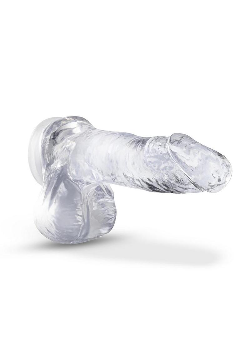 B Yours Plus Rock N' Roll Realistic Dildo with Balls - Clear - 8in