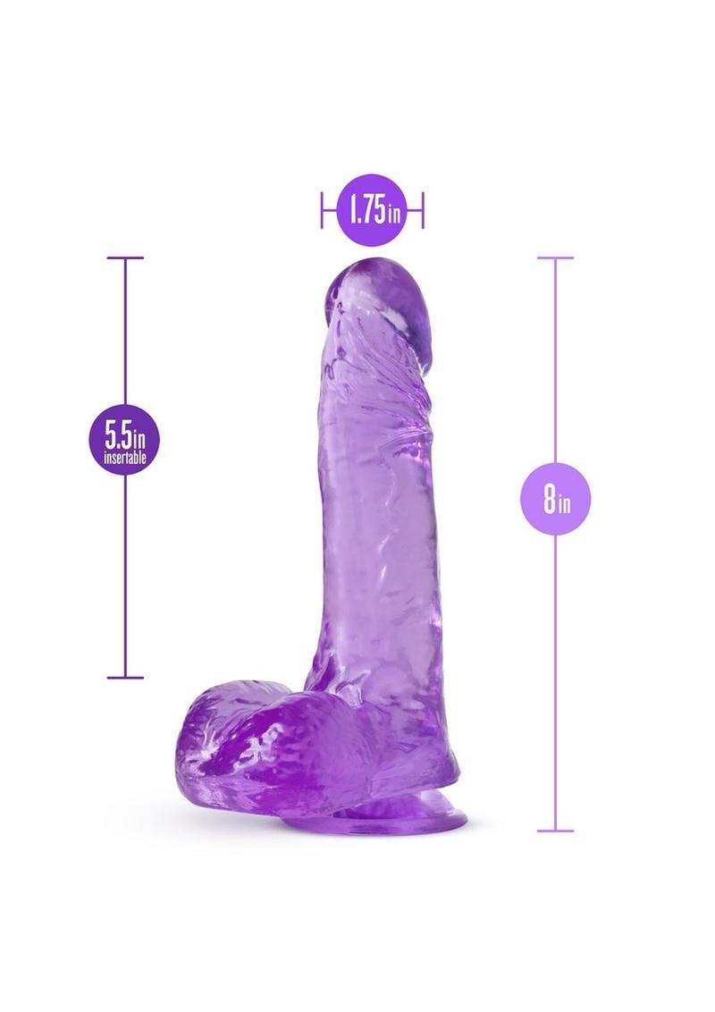 B Yours Plus Rock N' Roll Realistic Dildo with Balls - Purple - 8in