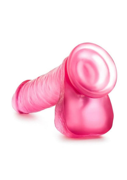 B Yours Sweet N' Hard 2 Dildo with Balls - Pink - 7.75in