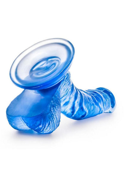 B Yours Sweet N' Hard 8 Dildo with Balls - Blue - 6.5in