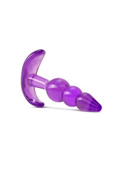 B Yours Triple Bead Butt Plug - Blue/Purple