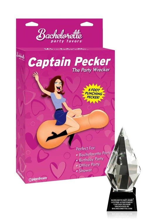 Bachelorette Party Favors Captain Pecker The Inflatable Party Pecker - Vanilla