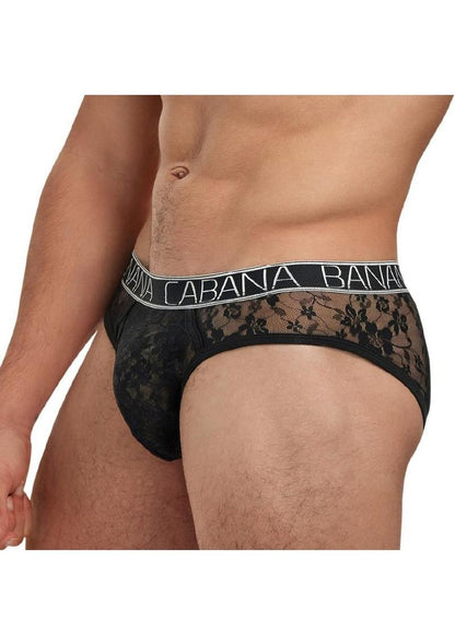 Banana Cabana Lace Nights Low Rise Brief - Black - Large/Medium