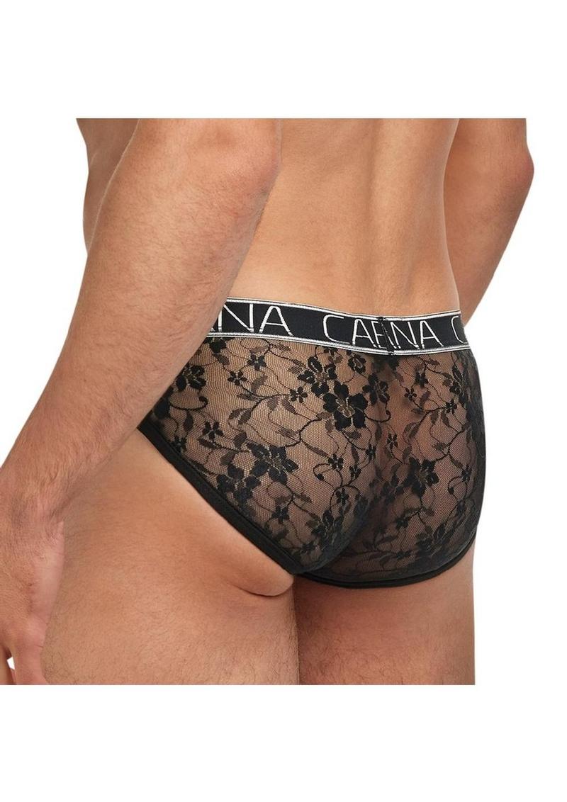 Banana Cabana Lace Nights Low Rise Brief - Black - Medium/Small