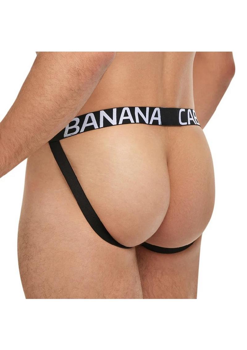 Banana Cabana Poly Jock - Black - Large/XLarge