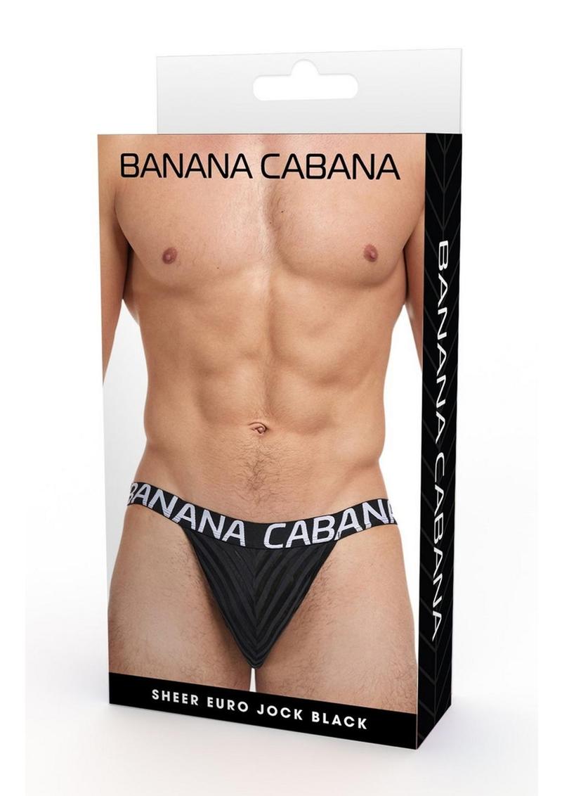 Banana Cabana Poly Jock - Black - Large/Medium