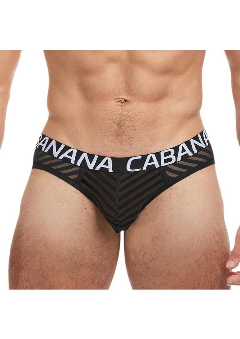 Banana Cabana Sheer Bikini - Black - Medium/Small