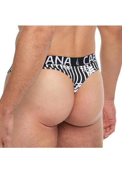 Banana Cabana Thong - Black/White - Medium/Small