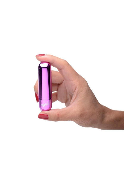 Bang! 10x Vibrating Metallic Rechargeable Bullet Vibrator - Purple