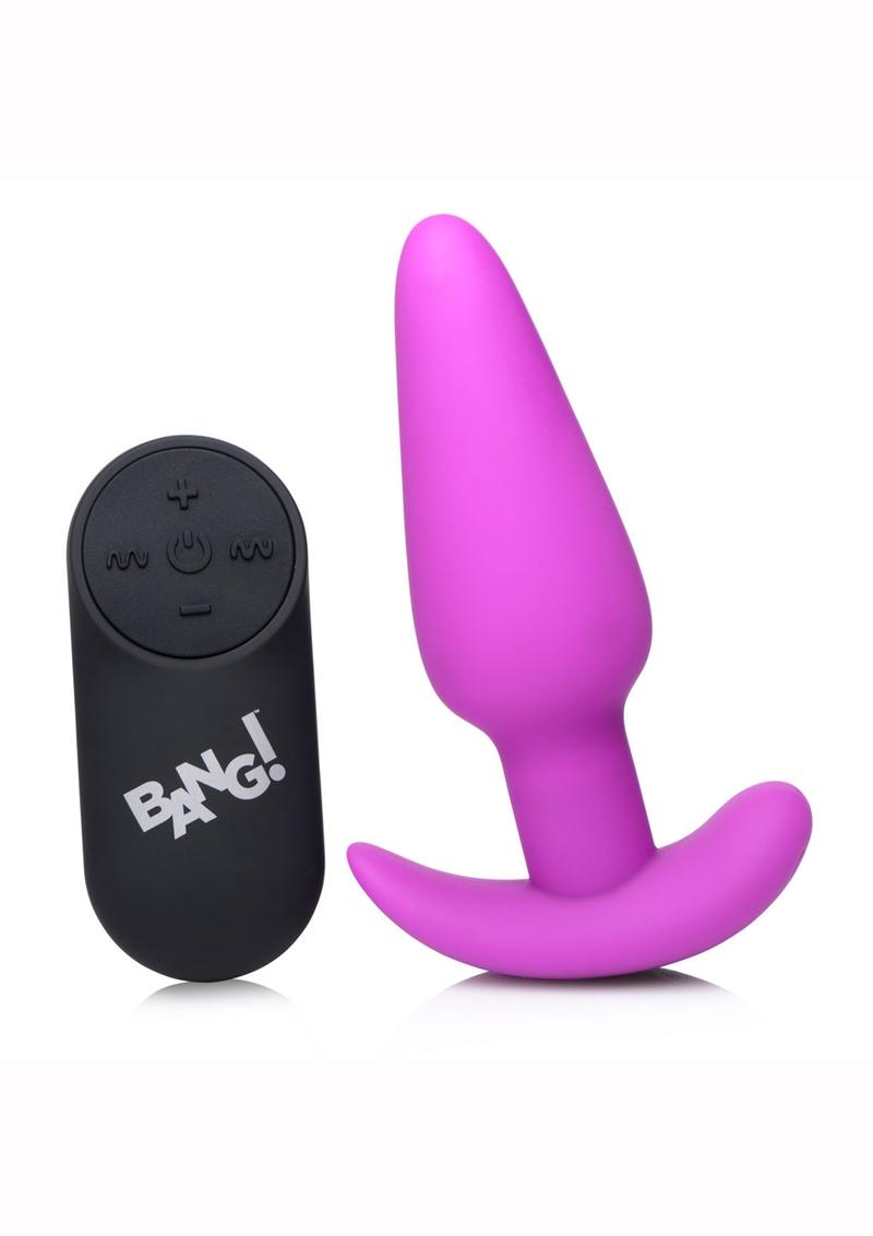 Bang! 21x Vibrating Silicone Rechargeable Butt Plug with Remote Control