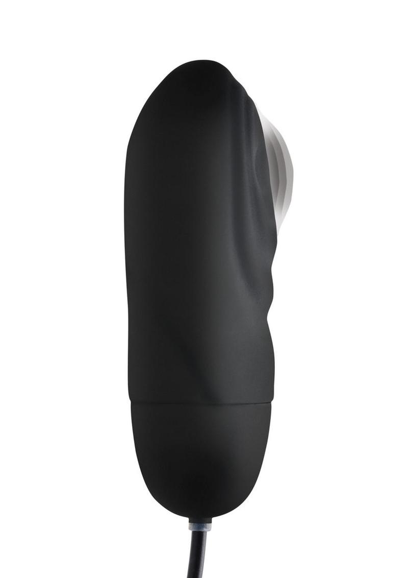 Bang! 7x Pulsing Rechargeable Silicone Bullet Vibrator - Black