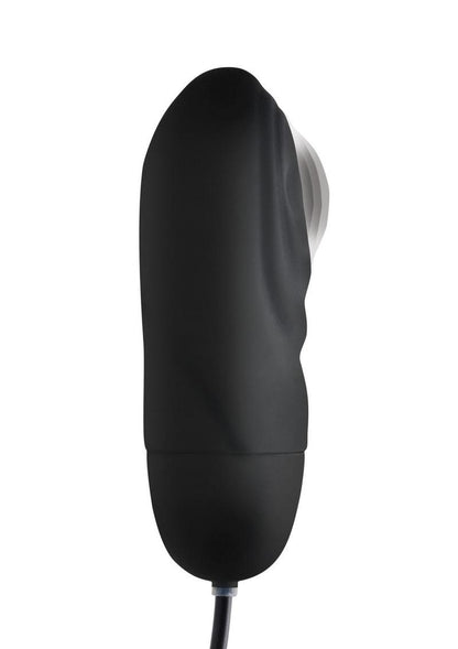 Bang! 7x Pulsing Rechargeable Silicone Bullet Vibrator - Black