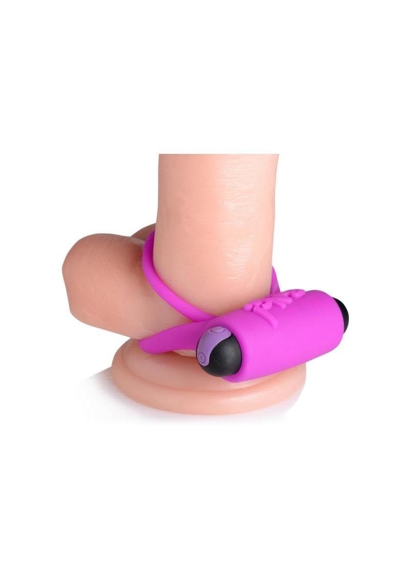 Bang! Silicone Rechargeable Cock Ring and Bullet with Remote Control