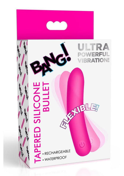 Bang Tapered Flexible Silicone Rechargeable Bullet - Pink