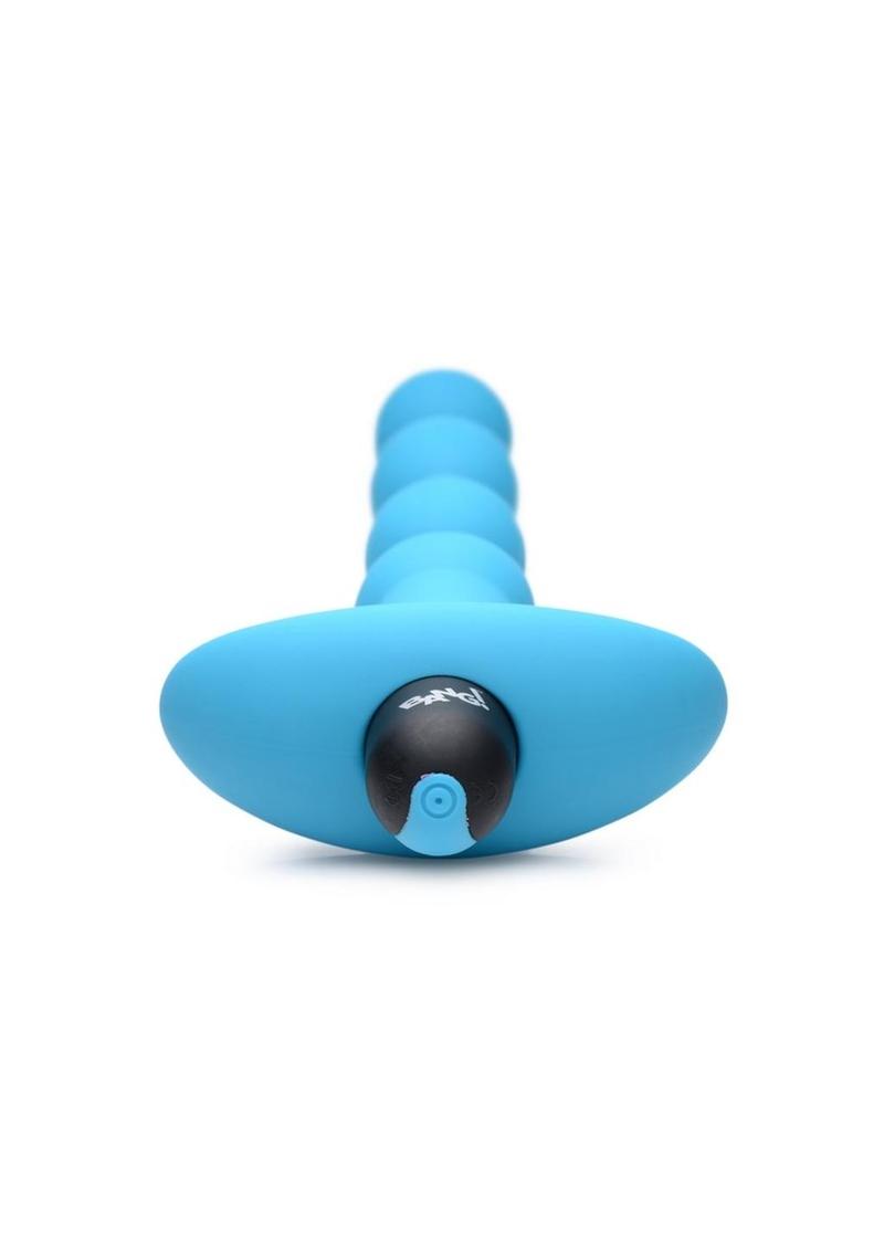 Bang! Vibrating Silicone Rechargeable Anal Beads with Remote Control - Blue