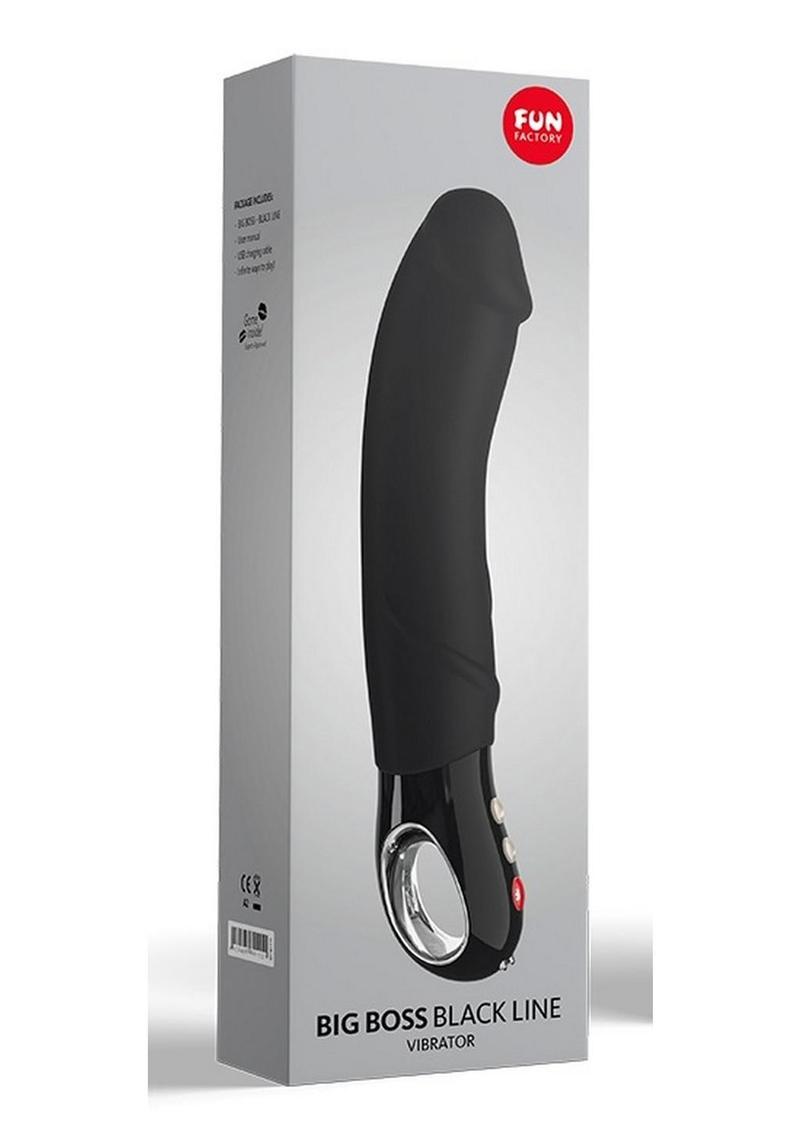 Big Boss Silicone Vibrating Dildo - Black