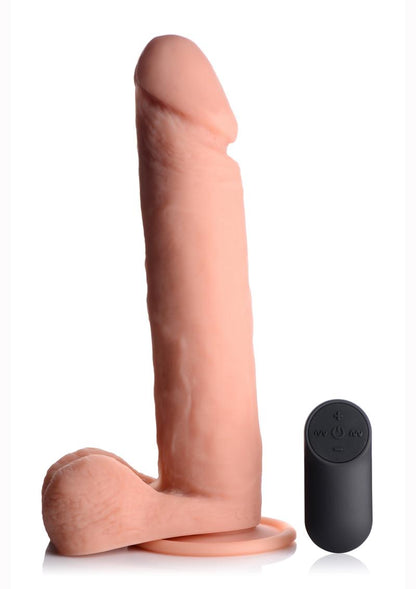 Big Shot Silicone Vibrating Remote Control Rechargeable Dildo with Balls