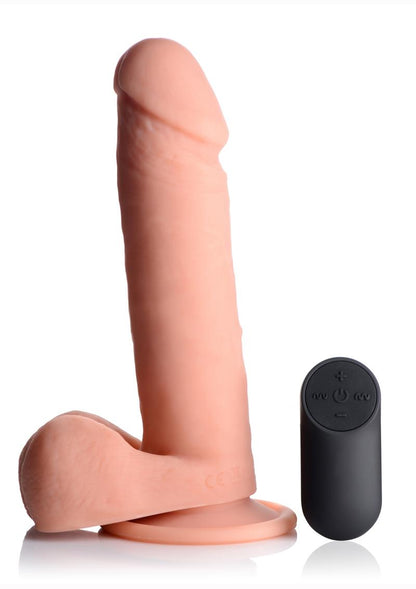 Big Shot Silicone Vibrating Remote Control Rechargeable Dildo with Balls