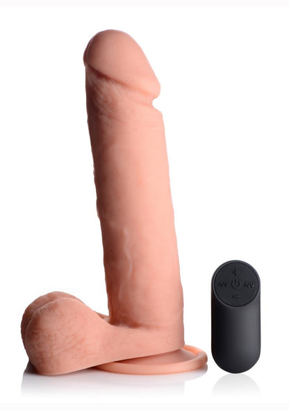 Big Shot Silicone Vibrating Remote Control Rechargeable Dildo with Balls