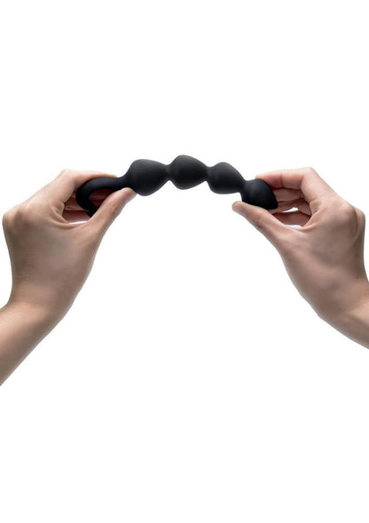 Bing Bang Silicone Anal Beads - Black/Black Onyx - Large