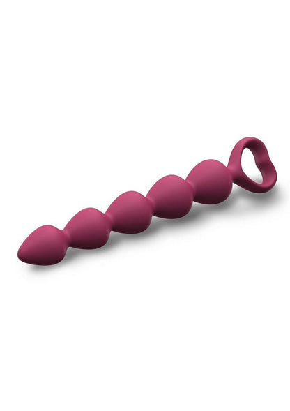 Bing Bang Silicone Anal Beads - Plum Star/Purple - Medium