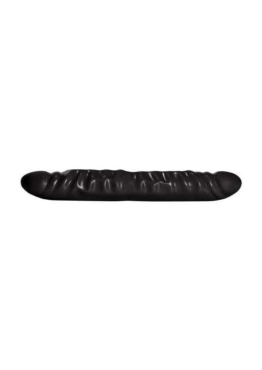 Black Jack Veined Double Dildo - Black - 12in