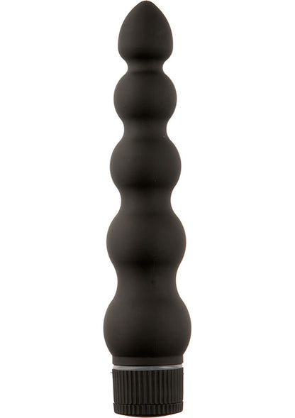 Black Magic Ribbed Waterproof Vibrator - Black - 7in