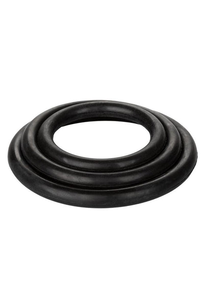 Black Rubber Cock Rings - Black - 3 Piece Set