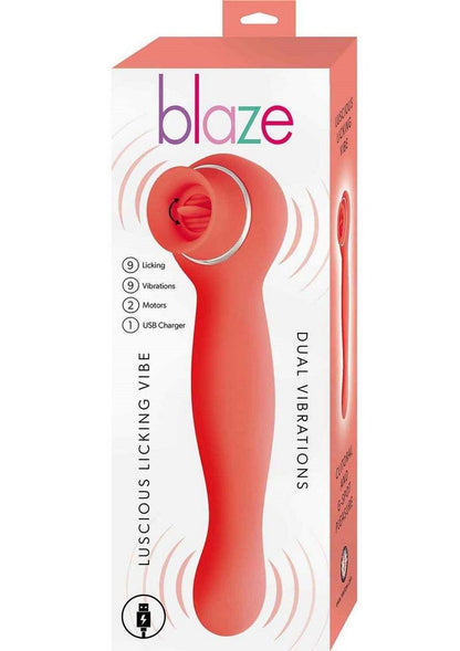 Blaze Luscious Licker Rechargeable Silicone Dual End Vibrator