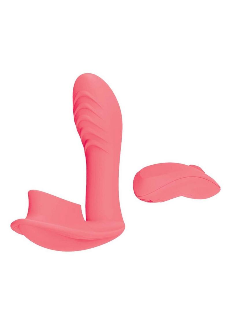 Blaze Remote Control Satisfier Rechargeable Silicone Mini Vibrator - Coral