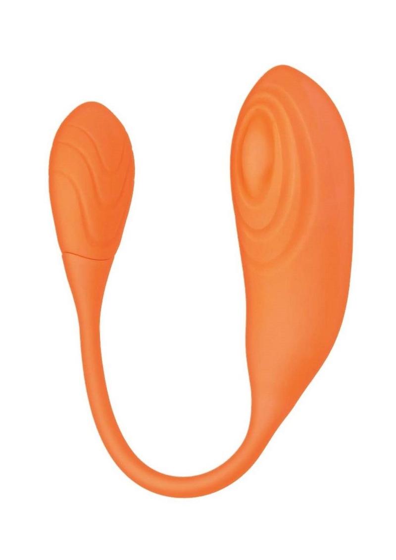 Blaze Triumph Rechargeable Silicone Dual Vibrator - Orange