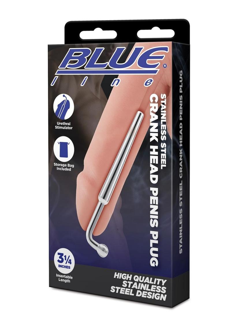 Blue Line Crank Head Penis Plug -Stainless