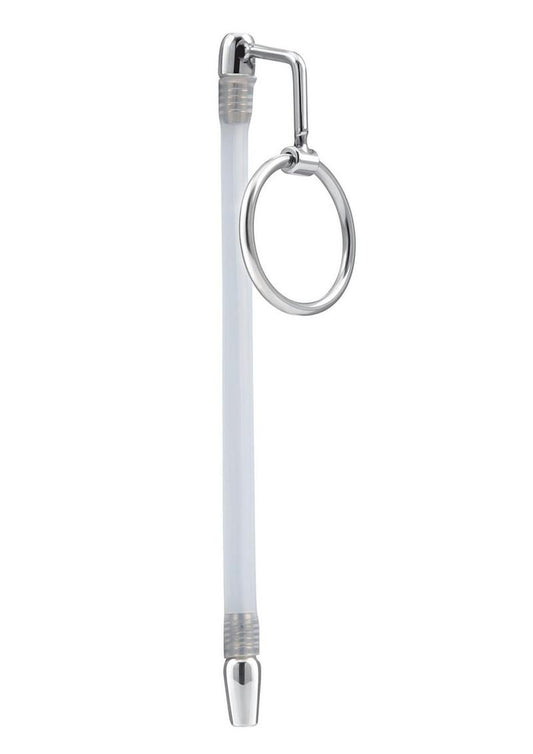 Blue Line Stainless Steel Cock Ring Catheter Urethral Plug